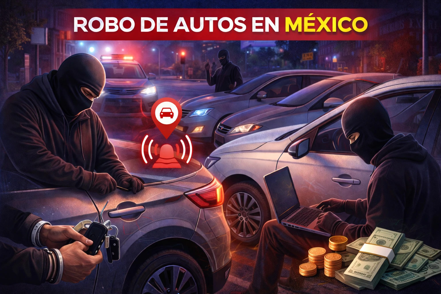 En 2025 disminuyó el robo de autos en México